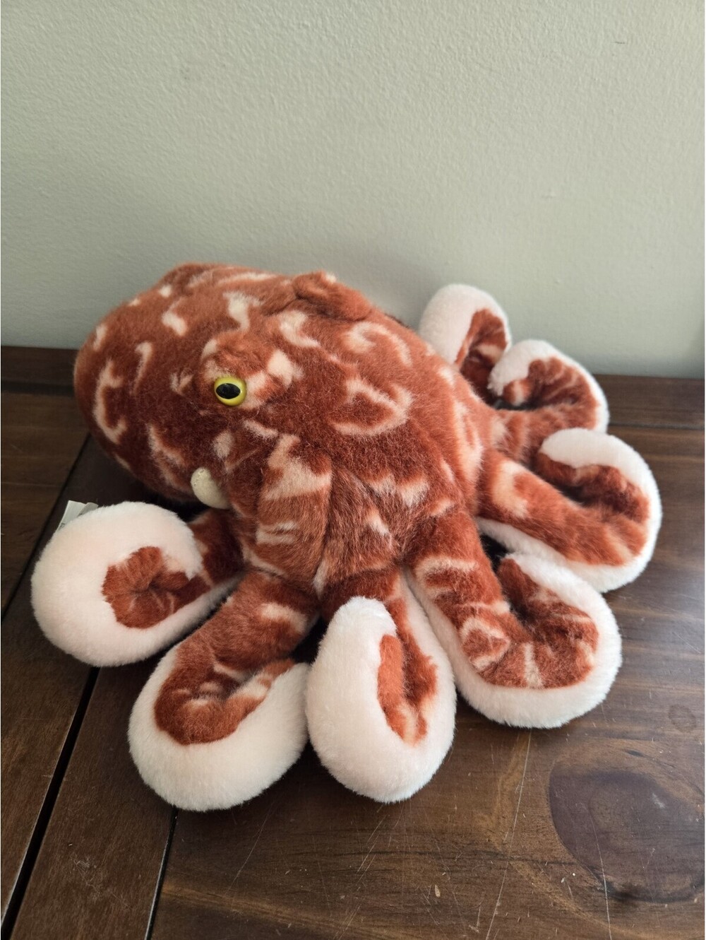 Wild Republic Octopus Plush 12” Stuffed Animal Brown White Squid Tentacles Sea